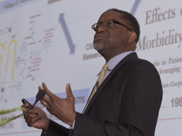 Charting the future of medicine: Dr. Gary Gibbons, director of the NHLBI, delivered the 19th Gertrude and Florian Nelson Cardiovascular Research Lecture on Mar. 17.