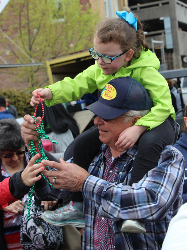 It's all about the beads, plus helping Batson Children's Hospital. Hal's St. Paddy's Parade goers were making donations and getting some Mardi Gras bling-bling in return.
