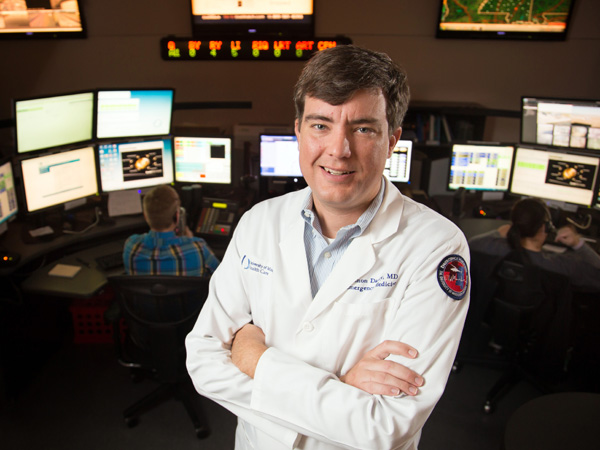 Dr. Damon Darsey, assistant professor of emergency medicine and medical director for the Mississippi Center for Emergency Services, is one of the creators of the Medical Center's First Hands project.