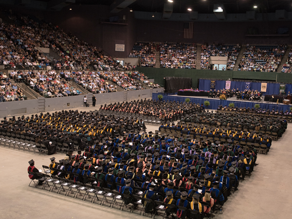 About 690 students in the Class of 2017 attended commencement ceremonies. A total 971 students graduated this spring.
