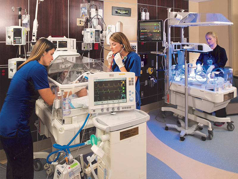 NICU nurses provide round-the-clock medical attention for newborns at Memorial Hospital in Gulfport.