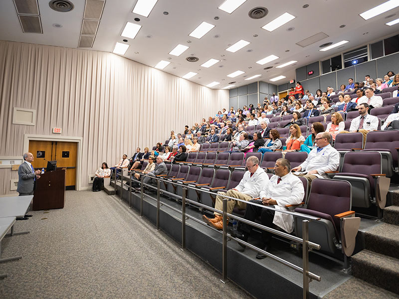 During his June 2018 visit, Chassin gives a Grand Rounds presentation.
