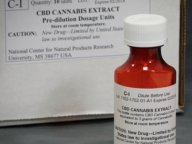 Cannabidiol oil, shown here, is the active ingredient in a new drug that's now the focus of a clinical trial being conducted by UMMC and the UM School of Pharmacy.