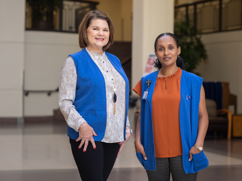 Tina Begley, left, and Meseret Lendi have been named the University of Mississippi Medical Center 2019 Volunteers of the Year.