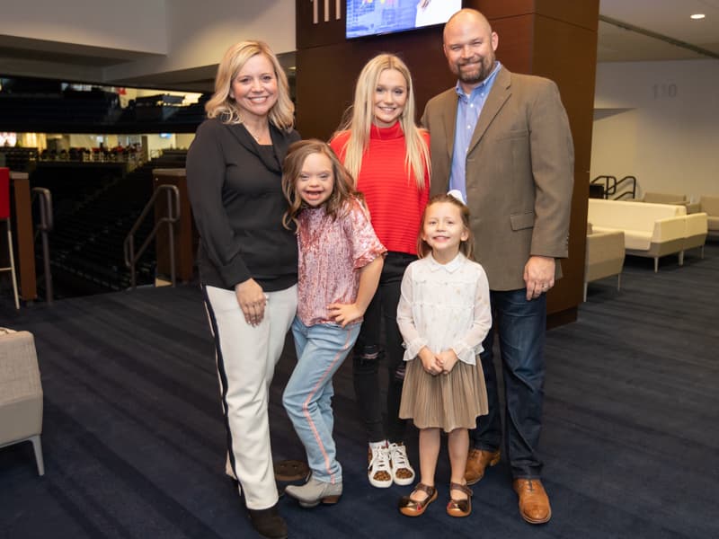 The Armstrong family includes, from left, mom Holly, daughters Aubrey, Ann-Michael and Ava, and dad Brad.