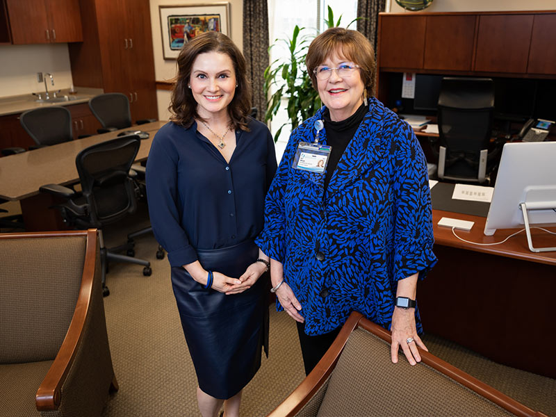 Dr. Adrienne Murray, left, and Dr. Terri Gillespie are nursing leaders at UMMC.