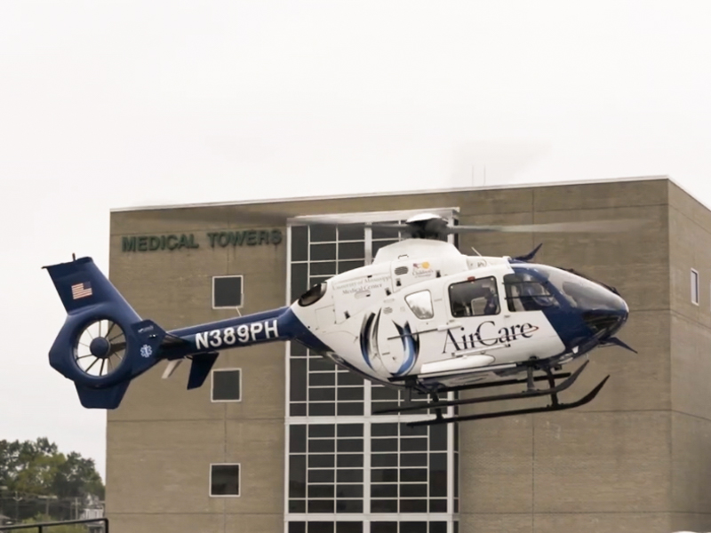 AirCare, the state’s most advanced medical air transport, serves Anderson Regional Medical Center as part of an affiliation between ARMC and UMMC.