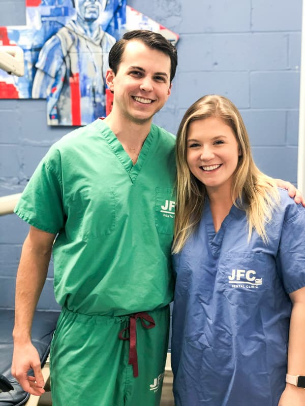 Fourth-year dental students Collin Peterson and Katelyn Allen are co-directors of the dental services at the Jackson Free Clinic.