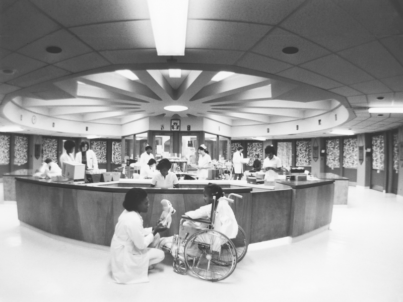 The first children’s hospital at UMMC, built in 1968, featured a circular design.