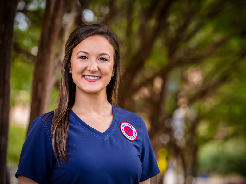 Makenzie Byrd serves as president of the Nursing Student Body and marshal of the School of Nursing Class of 2021.