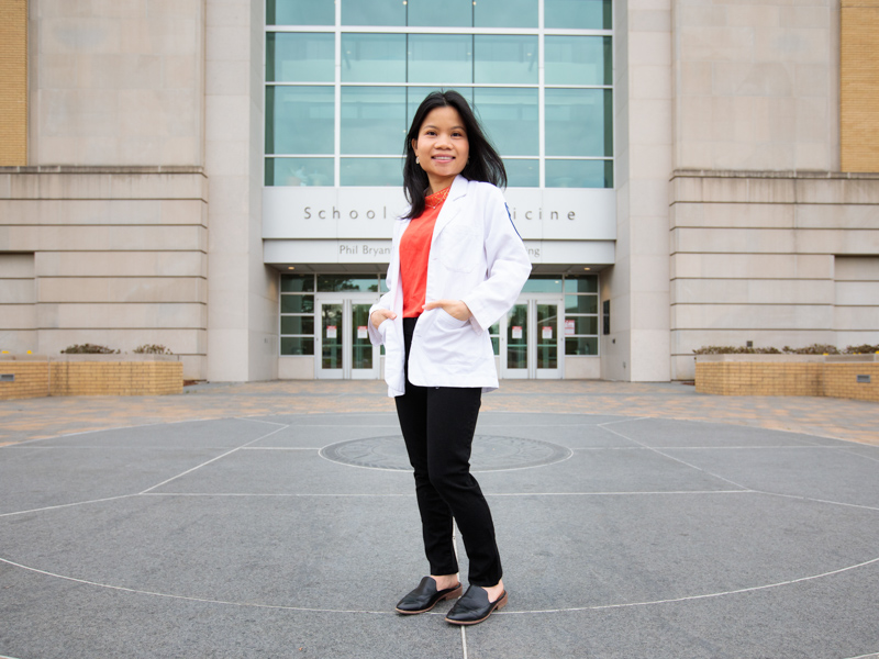 Phuong Le's passage to a career in medicine began in a city market in Vietnam, where she caught her first glimpse of human suffering.