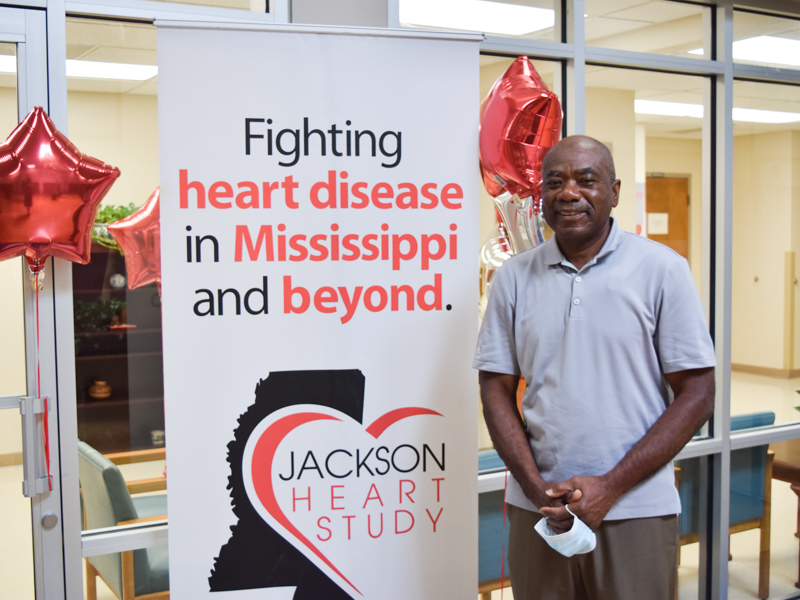 Woody Davis of Madison was the first Jackson Heart Study participant to come back for Exam 4, the study's first full health evaluation since 2013.