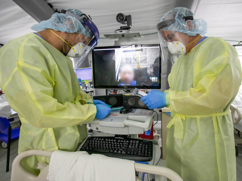 Telehealth connects families, ICU patients in Samaritan’s Purse field hospital