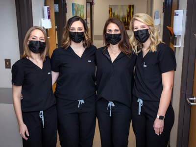 The Medical Center's liver transplant coordinators are, from left, Anna McGraw, Lacey Dungan, Jodie Kilby and Taylor Tadlock.