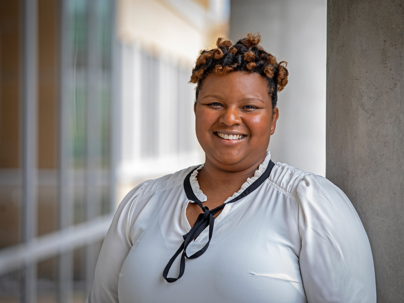Kisa Harris, a third-year student in the John D. Bower School of Population Health, aims to use research to improve children's health.