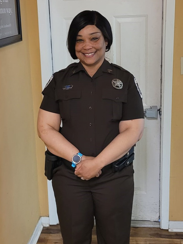 Vance decided to become a part-time Sheriff's deputy after visiting schools and realizing students facing challenges would benefit from her expertise in clinical chemistry and toxicology.