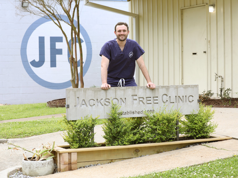 Looking back on his four years at UMMC, senior medical student JoJo Dodd says working with the Jackson Free Clinic has been one of his most fulfilling experiences during his time here. Jay Ferchaud/ UMMC Communications