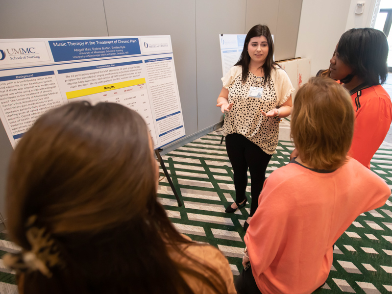 Abby May, BSN student, discusses her research in music therapy in the treatment of chronic pain.