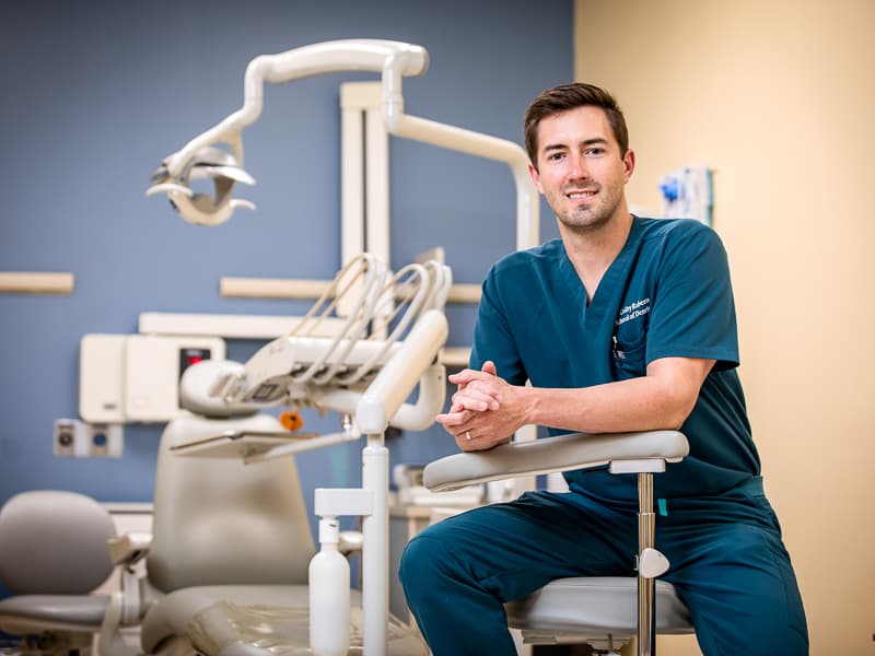 Colby Roberts will graduate this month from the School of Dentistry and enter private practice.