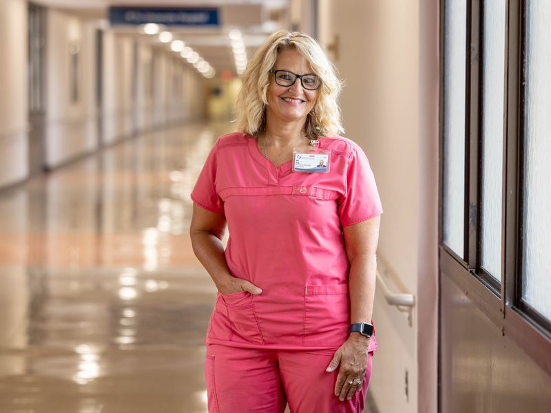 Kim King, a customer service representative at University Physicians Pavilion, has worked at UMMC eight years. Melanie Thortis/UMMC Communications