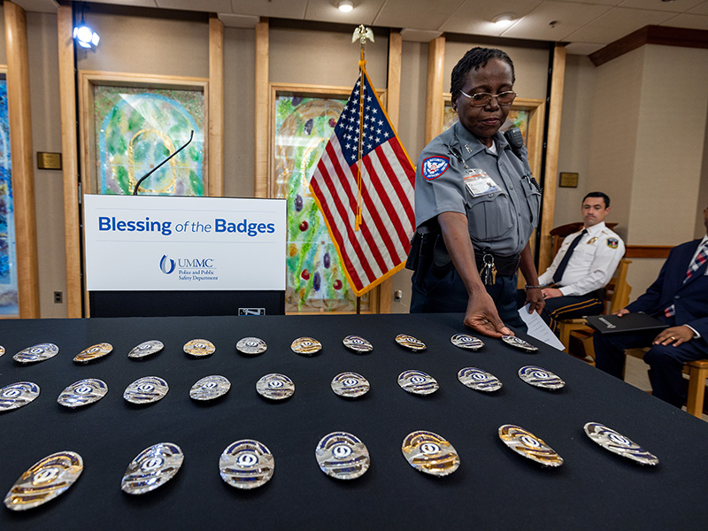 Photos: UMMC honors police, security, emergency responders with ‘Blessing of the Badges’
