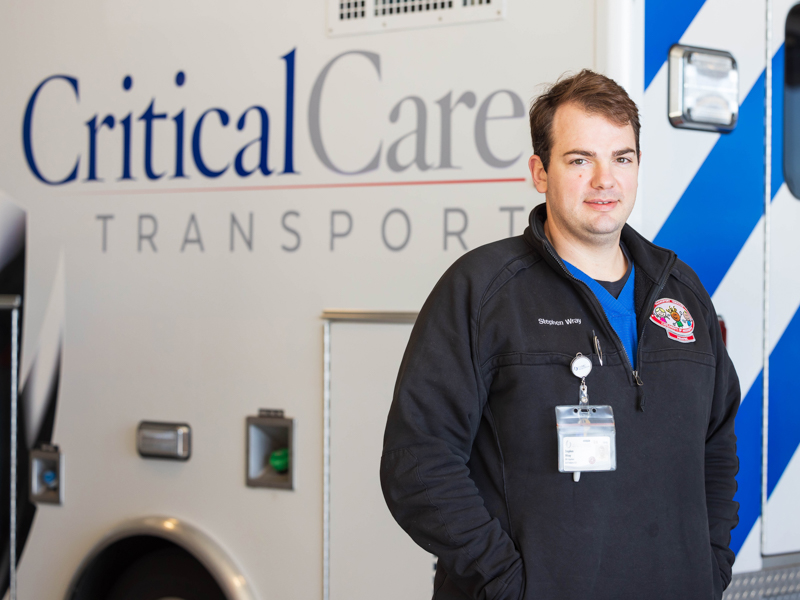 Stephen Wray is a pediatric critical care transport nurse at the Mississippi Center for Emergency Services.