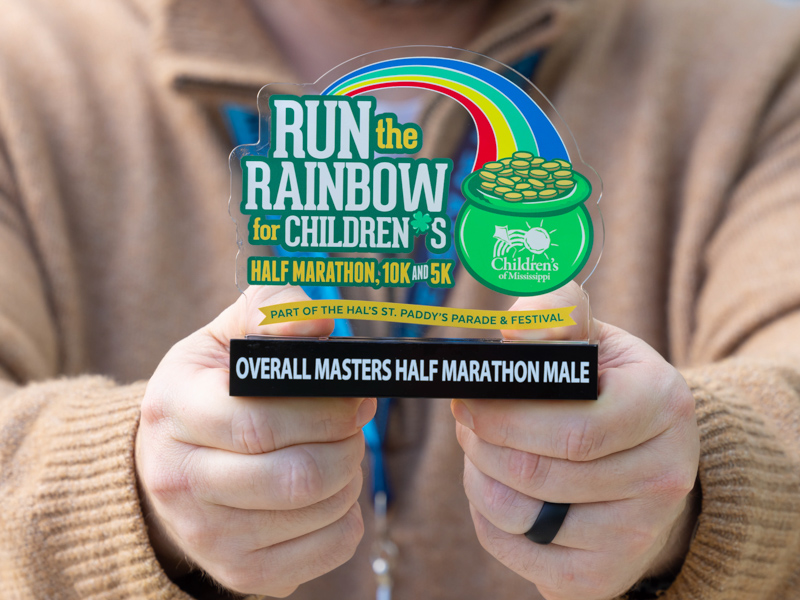 Overall and age category winners will receive Run the Rainbow for Children's trophies.