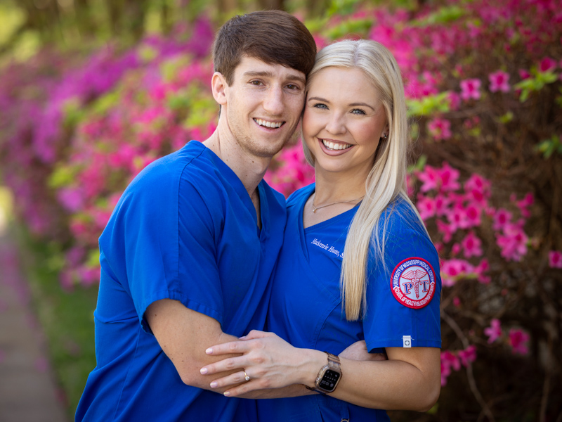 Philip Heine, left, and Mackenzie Hutto are earning their doctoral degrees in physical therapy and will marry in June.