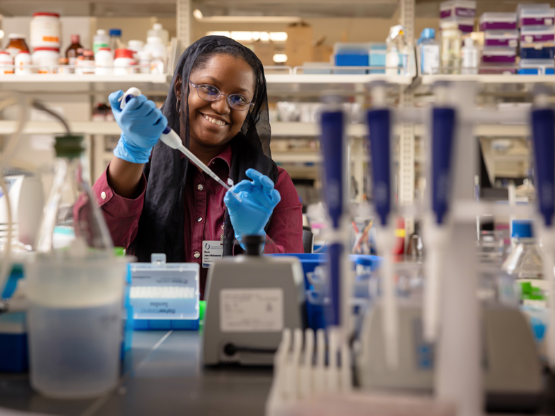 Maria Jones-Muhammad, who graduates with a Ph.D. in neuroscience in May, will complete her postdoctoral fellowship at University of Alabama-Birmingham.