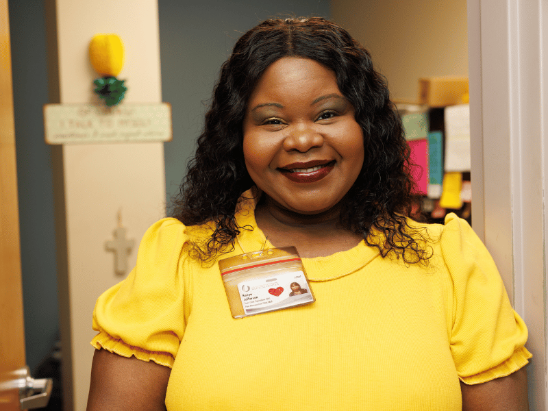 Kenya Jefferson, supervisor of the pain management clinic at Jackson Medical Mall and actor on the side, takes a brief timeout last week before talking about her side hustle.