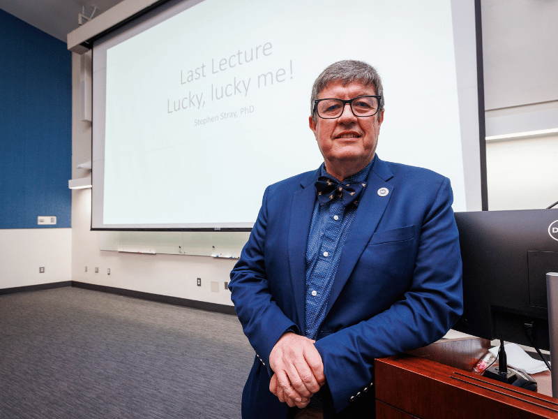 Dr. Stephen Stray, professor of cell and molecular biology, delivered the 2024 Last Lecture. The annual series is presented by the Office of Development-Alumni Engagement, the Student Alumni Representatives (STARS) and the Associated Student Body.