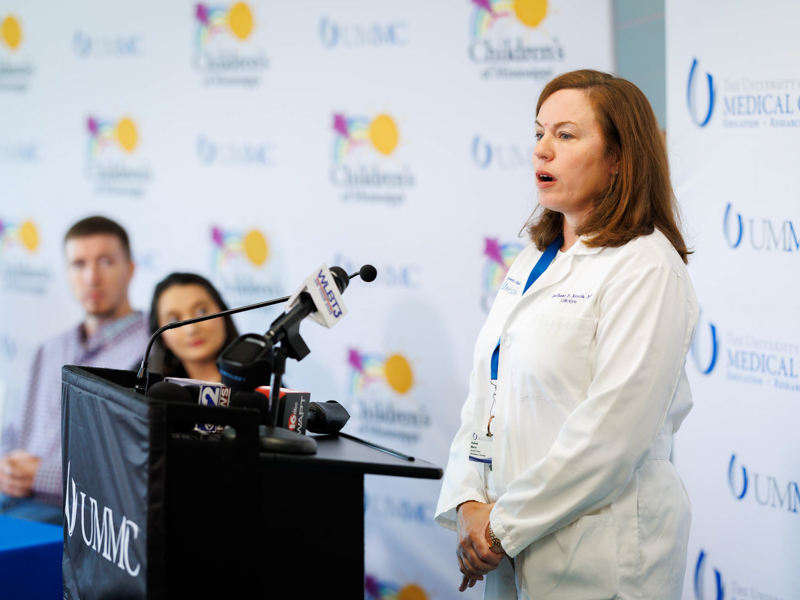 Dr. Rachael Morris, associate professor of obstetrics and gynecology, tells about the birth of quintuplets at UMMC.