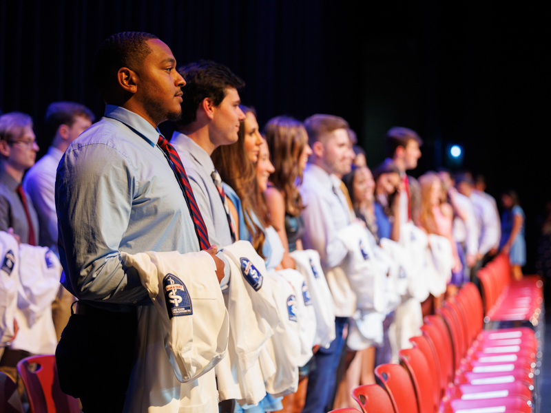 Entering medical students prepare to begin "their greatest journey" during last Thursday's White Coat Ceremony for the Class of 2028.