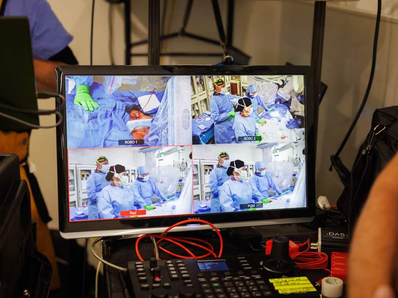 Multiple camera angles provide viewers in San Diego with a front row seat to the procedure at Children's of Mississippi.