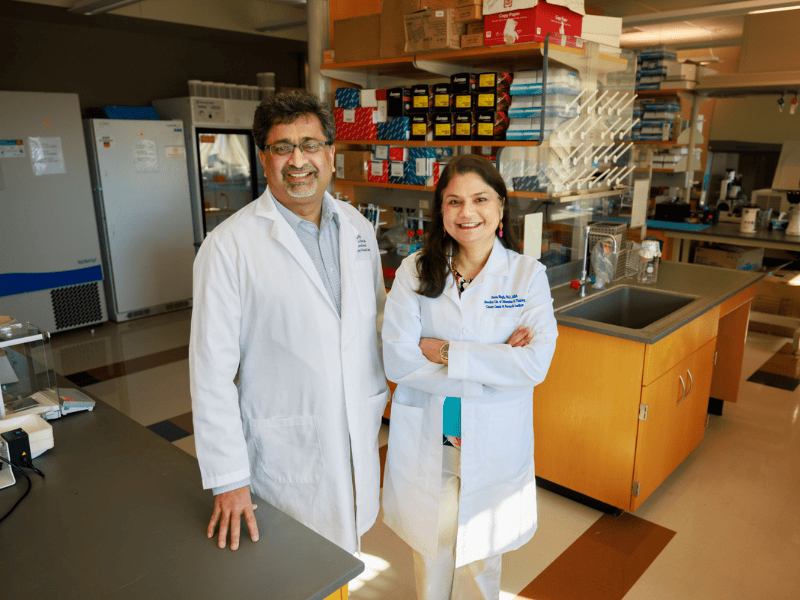 The Singhs’ research efforts have produced more than a hundred publications and over $15 million in grant funding, mostly from the National Cancer Institute. They also secured multiple patents and co-founded a start-up company, Tatva Biosciences, to commercialize their lab findings.