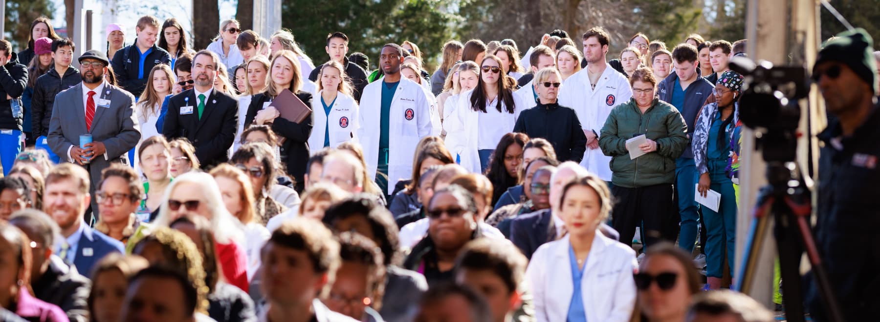 State and Medical Center leadership, faculty, staff and students gathered for the groundbreaking ceremony for School of Dentistry's new clinical building.