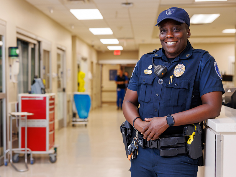 Sgt. Shanice Mays oversees officers working the night shift, a time when the Emergency Department is among the areas her unit visits.