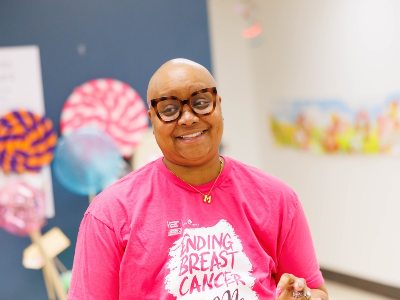 Meaghan Odum hasn't let breast cancer slow her down from her studies, work, volunteering and a busy family life.