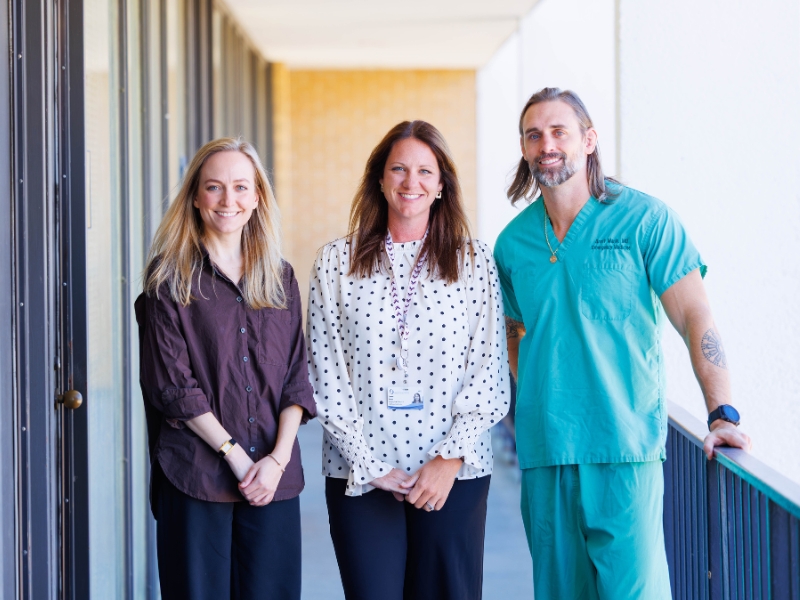 Mississippi Poison Control Center assistant managing director Mallory Pullman, from left, managing director Jenna Davis and medical director Dr. Michael Marlin