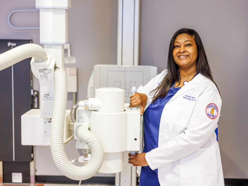Melinda Warner is earning a Bachelor of Science degree in the Radiologic Sciences program and works as a student technologist while preparing for the registry exam.