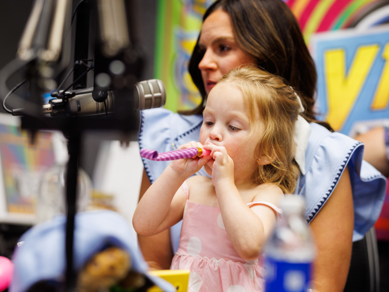 Lynleigh Grace Brown celebrates at the 25th Mississippi Miracles Radiothon with her mom, Jacqueline.