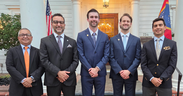 Pictured from left to right are: Dr. Venegas, Dr. Vahdani, Dr. Austin, Dr. Nutt and Dr. Velasco.