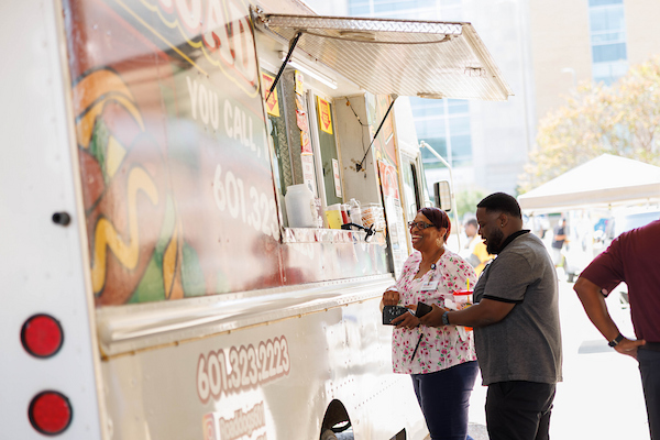 A food truck at ASB Welcome Week 2025